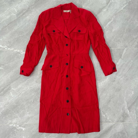 Women’s Vintage Liz Claiborne Button Down Business Office Dress Size 8 - Picture 1 of 16